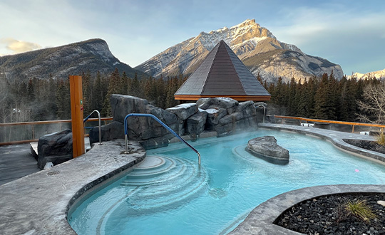 Access to hot pools and sauna at Hotel Canoe & Suites for guests of The Dorothy Motel